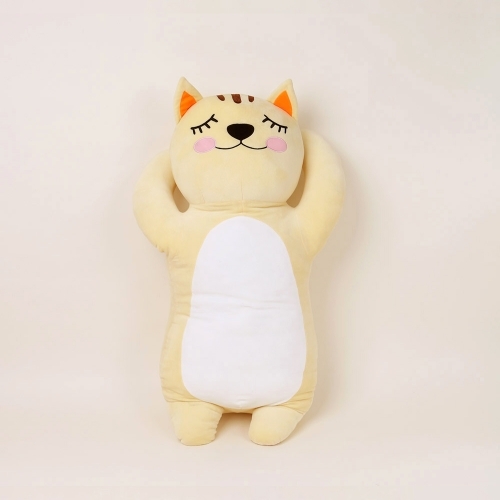 "유유자적냥" 대형 모찌 고양이 쿠션 바디필로우 (90cm)